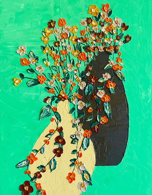 Carissa- Beautiful Palette Knife Flora Painting