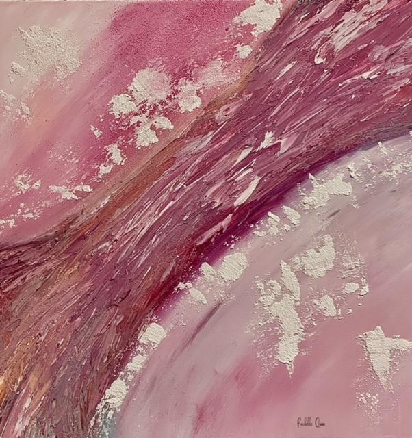 Katrina- Original Textured Pink Abstract Painting