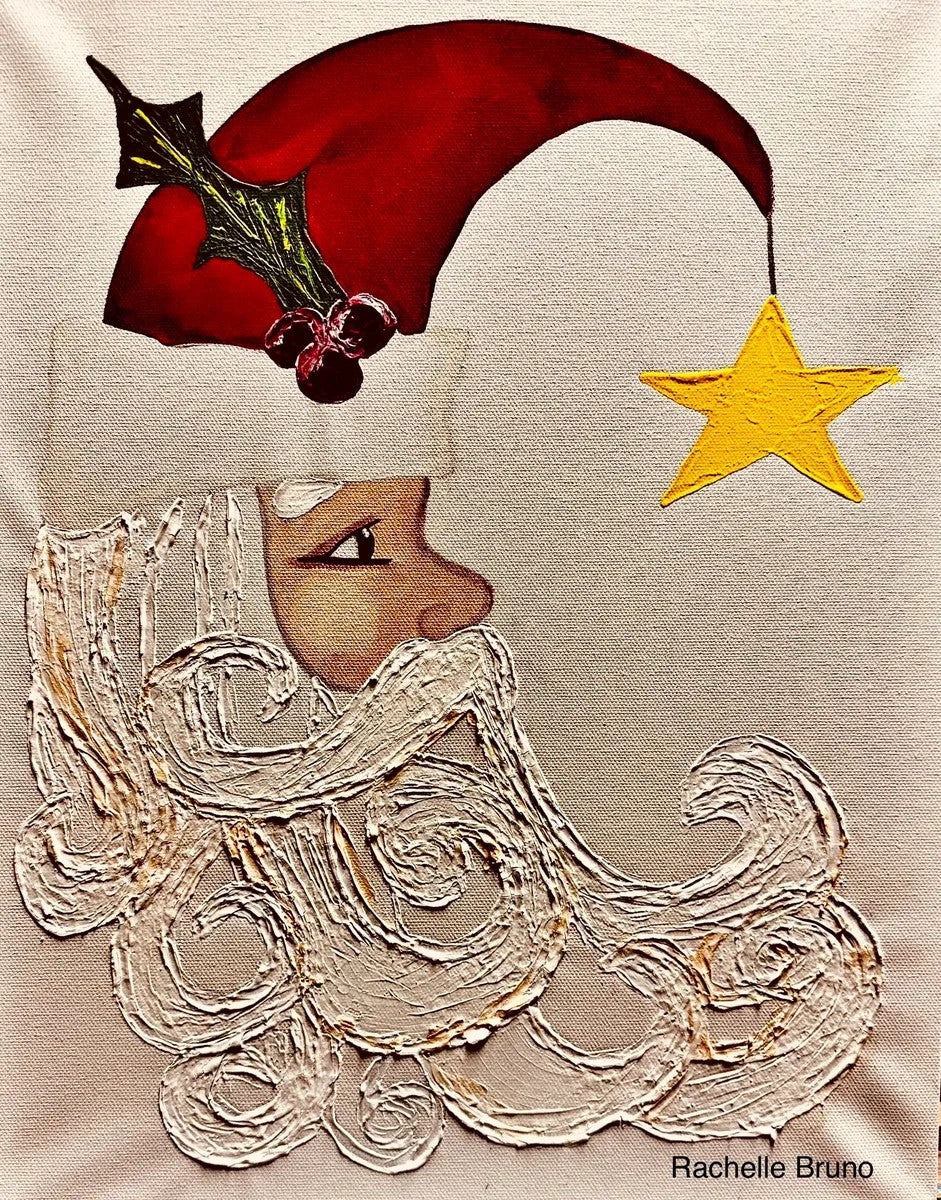 Mr. Santa- Original Textured Painting of Santa