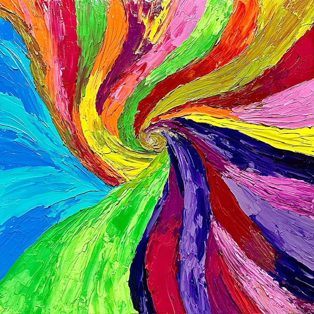 Twisted- Original Textured Palette Knife Abstract Painting