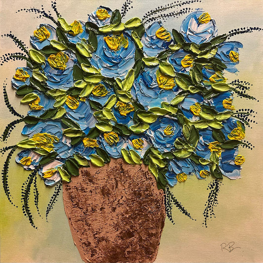 Nora- Simple Palette Knife Floral Painting