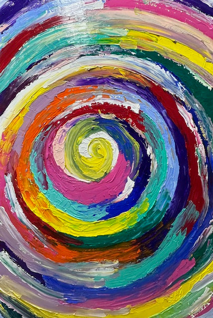 Suede- Palette Knife Spiral Painting